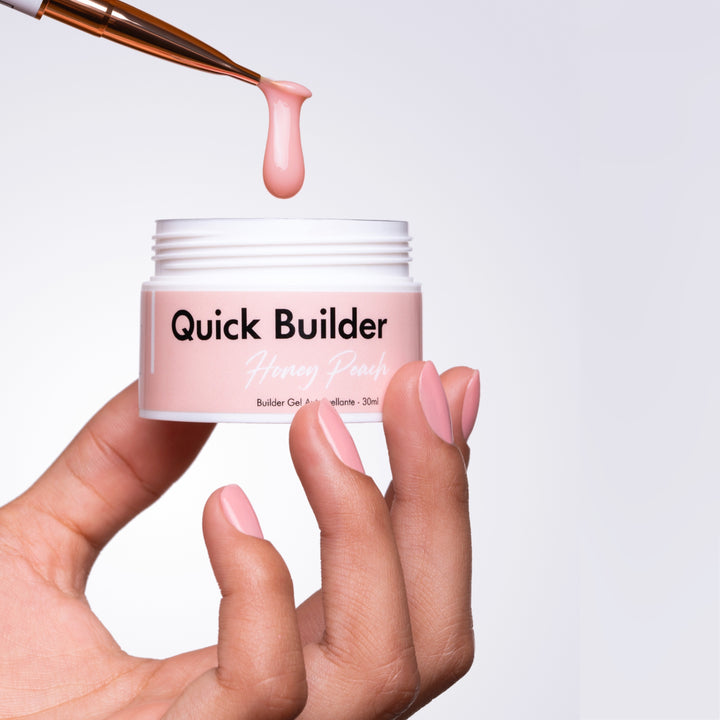Quick Builder - Honey Peach - Self Levelling Builder Gel - 30ml HEMA/TPO free