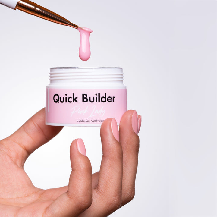 Quick Builder - Pink Lady - Self Levelling Builder Gel - 30ml HEMA/TPO free