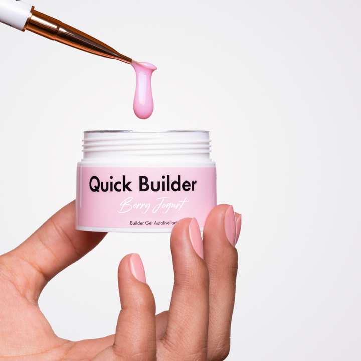 Quick Builder Berry Yogurt – Gel de construcción autonivelante 30 ml – Libra Nails Lab