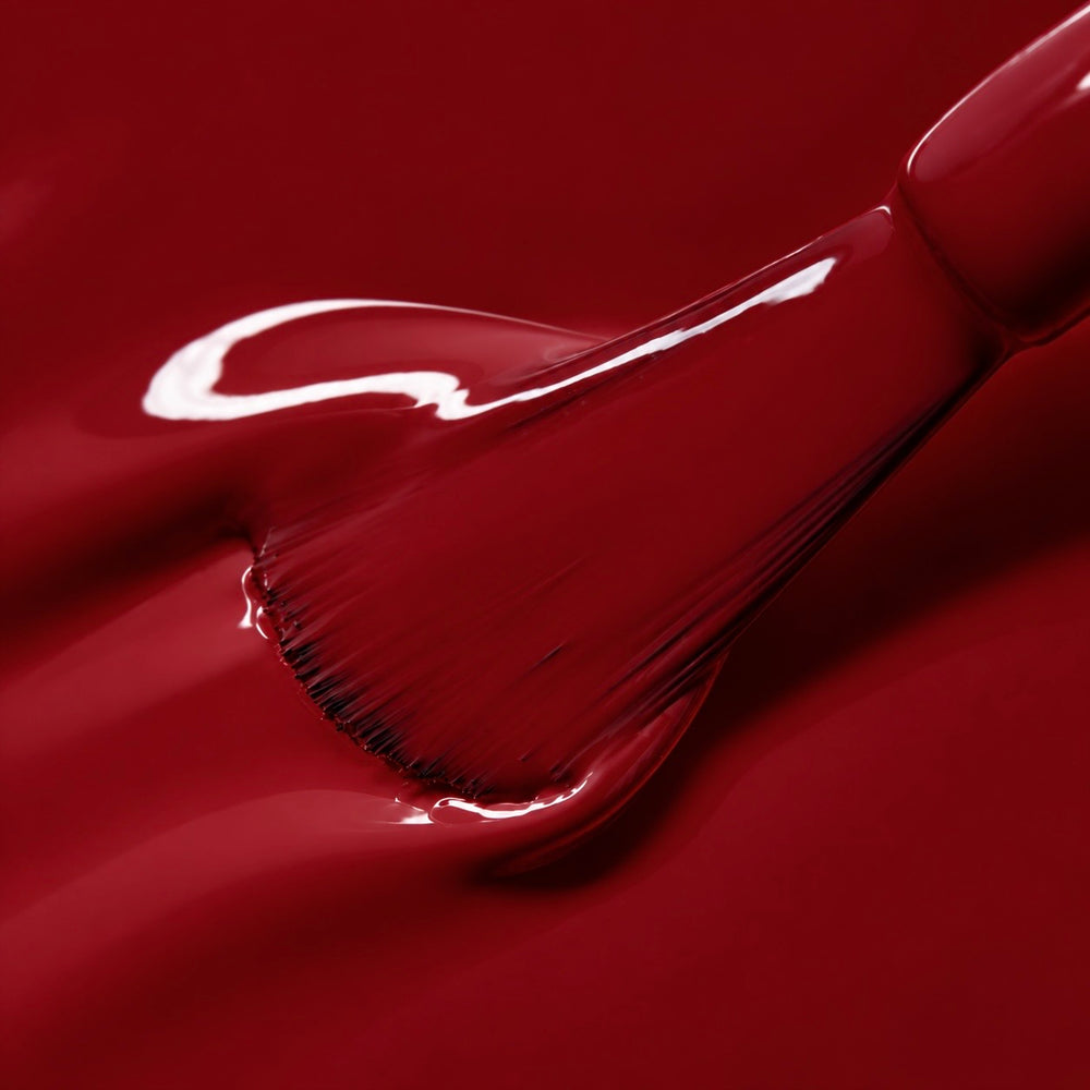 Textura del esmalte semipermanente Sangria, rojo intenso y brillante