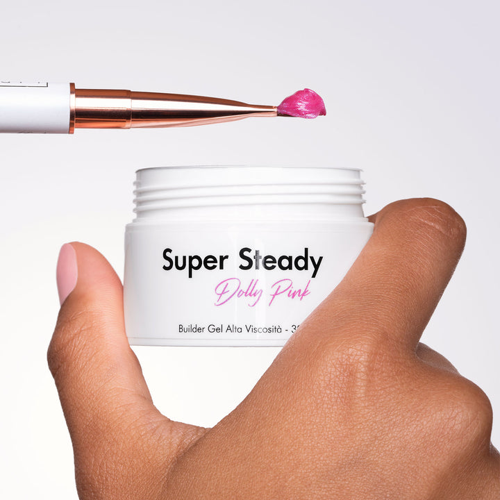 Super Steady - Dolly Pink - High Viscosity Builder Gel -  30ml HEMA/TPO free